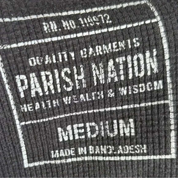 Nordstrom Black Cotton Long Sleeve Men's Thermal Shirt - Picture 3 of 3